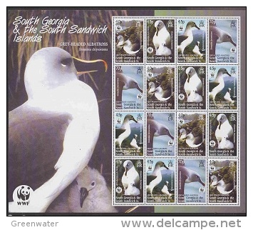 South Georgia 2003 WWF/Grey-headed Albatross 4v In Sheetlet ** Mnh (F3481) - Georgia Del Sud