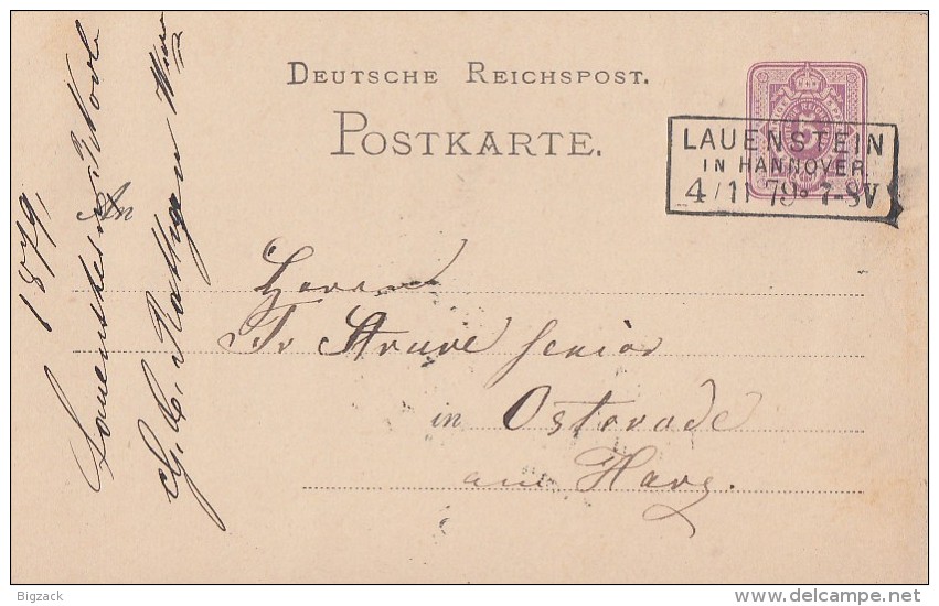 DR Ganzsache R3 Lauenstein In Hannover 4.11.78 - Briefe U. Dokumente
