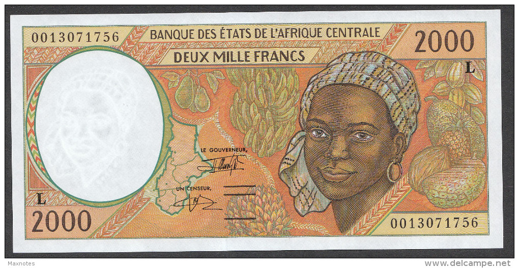 GABON (Central African States) : 2000 Francs  - 1993-2000 - P403L -  UNC - Equatoriaal-Guinea