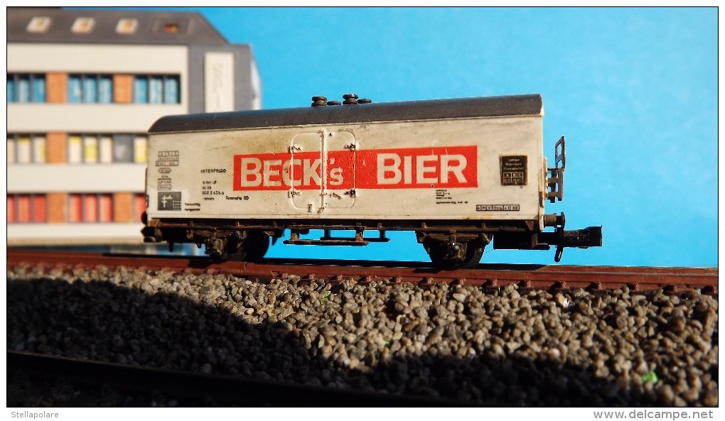 SCALA N GAUGE - CARRO FRIGO BIRRA BECKS DB MINITRIX - Güterwaggons