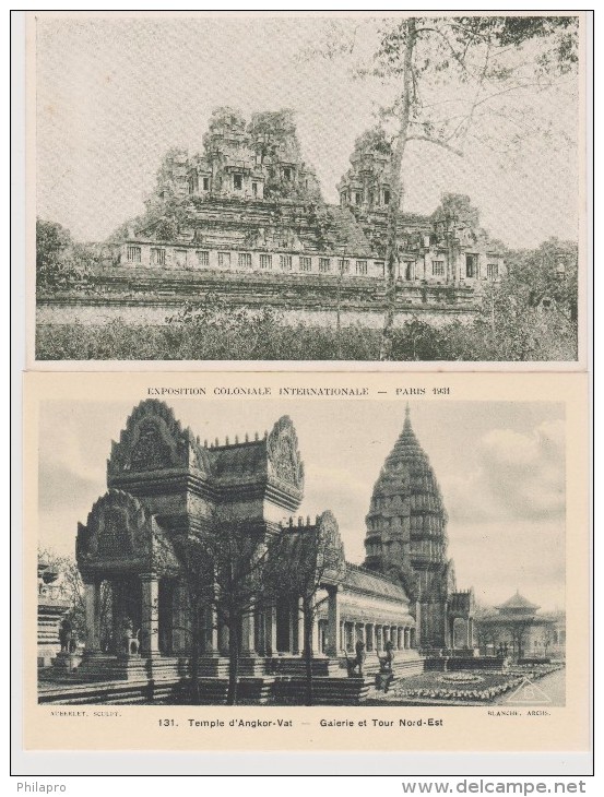 INDOCHINE  CAMBODGE  2   CPA  RUINES D´ANGKOR  Réf  2369 - Cambodia