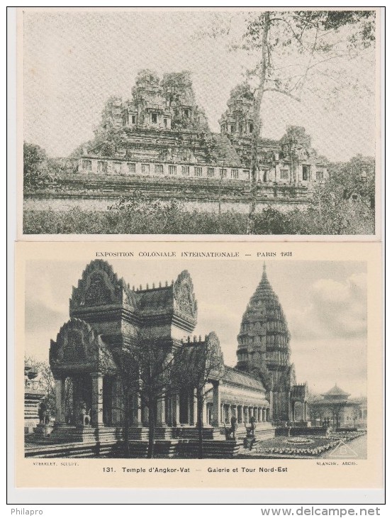 INDOCHINE  CAMBODGE  2   CPA  RUINES D´ANGKOR  Réf  2369 - Kambodscha