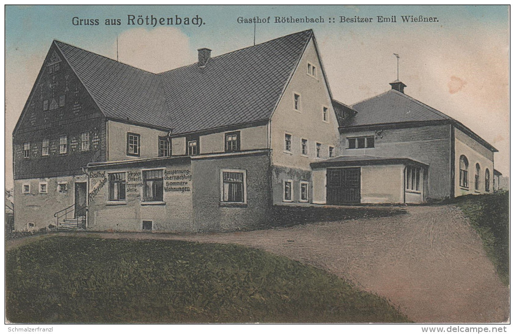 AK Gruss Röthenbach Gasthof Bei Pretzschendorf Klingenberg Dippoldiswalde Frauenstein Schmiedeberg Hartmannsdorf - Hartmannsdorf