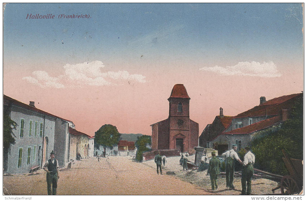 CPA - AK Halloville Eglise Haileweiler Kirche Meurthe Et Moselle Lothringen Lorraine Bei Blamont Blankenberg Saarburg - Lothringen