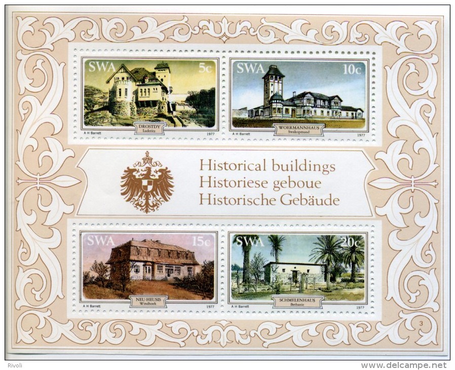 SWA - 1977 Historical Buildings MiCHEL. Bl. 3 MNH LUXE ** - Blocs-feuillets