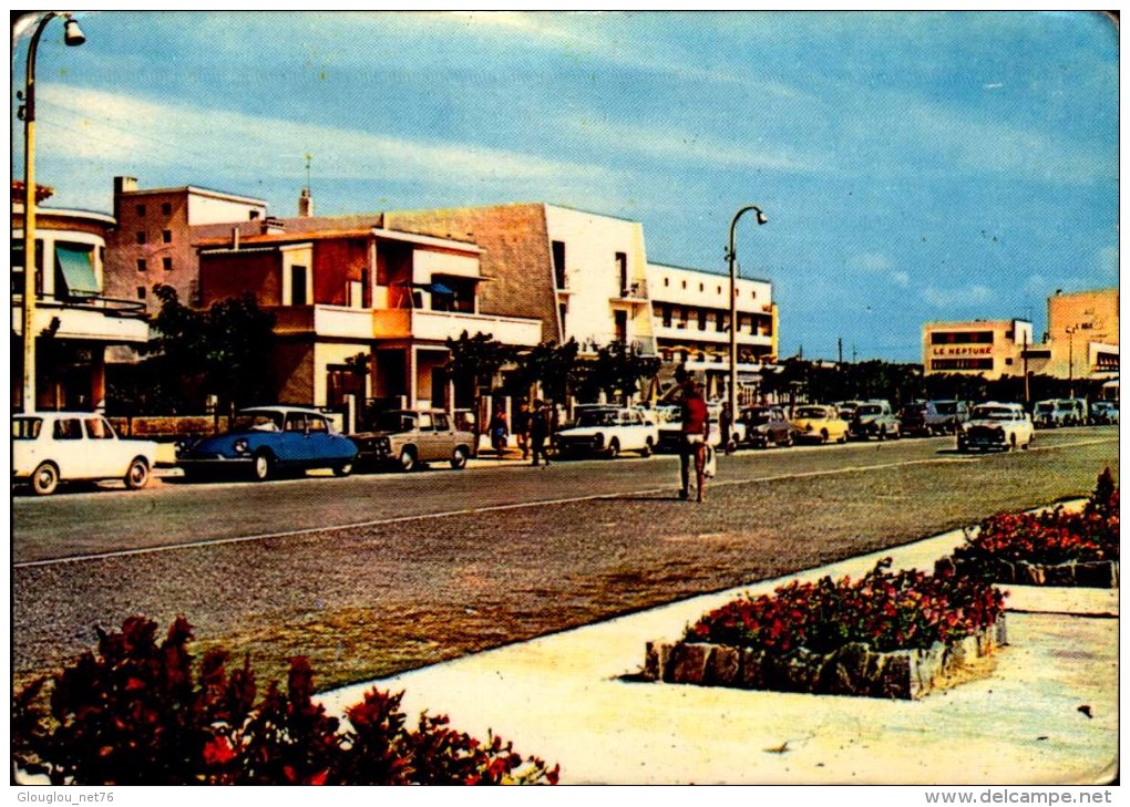 11-NARBONNE-PLAGE..LE FRONT DE MER...CPSM GRAND FORMAT ANIMEE. - Narbonne