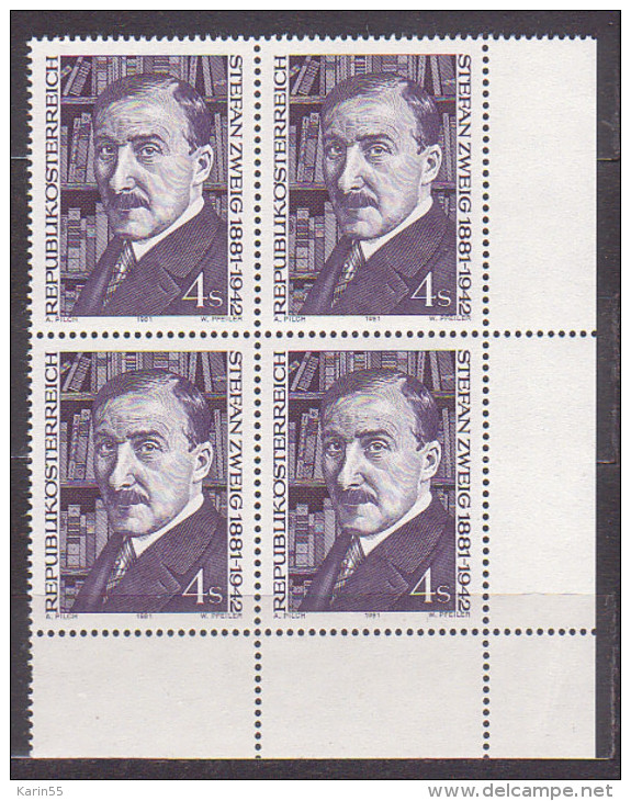 1981 , Mi 1692 ** -  100. Geburtstag Von Stefan Zweig - Neufs