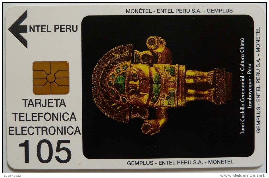 PERU - EC-2 - Entel - Gemplus - Tumi Ceremonial - 105 Units - Used - RRR - Perú