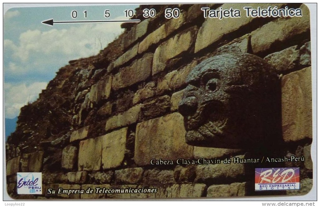 PERU - Tamura - Entel - Sample - Cabeza Claya Chavin De Huantar - Tarjeta Telefonica - Mint - Pérou