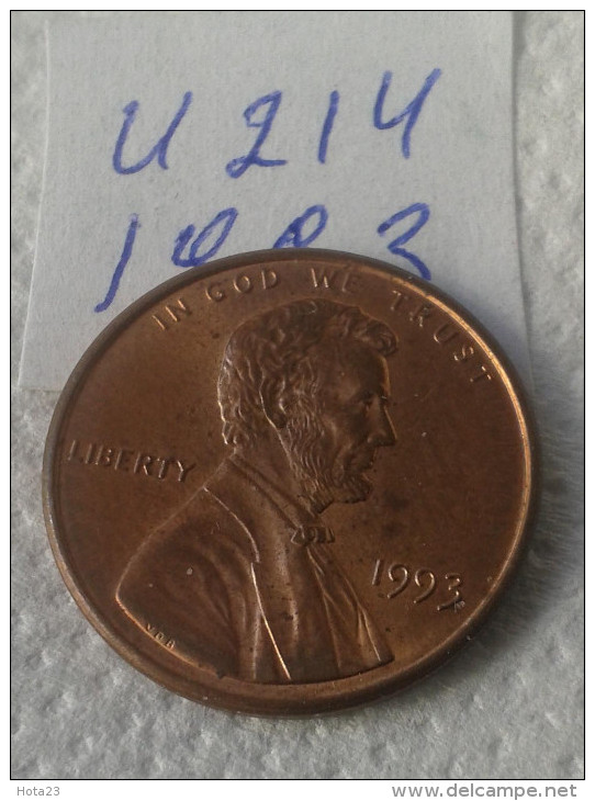 1 Cent - 1993 - USA - (Lot U 214) - 1959-…: Lincoln, Memorial Reverse