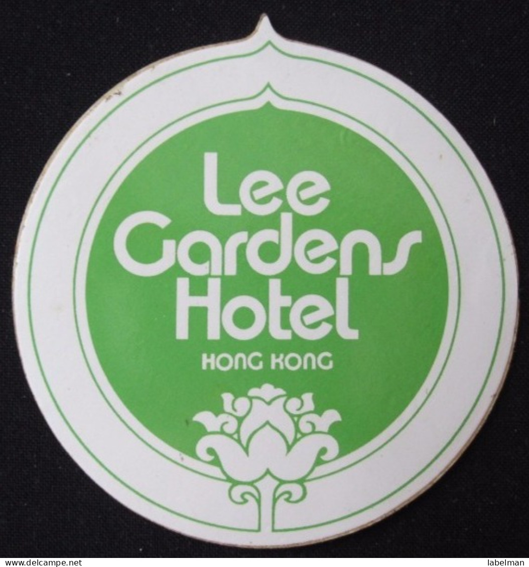HOTEL MOTOR MOTEL LODGE INN LEE GARDEN KOWLOON HONG KONG CHINA TAG LUGGAGE LABEL ETIQUETTE KOFFERAUFKLEBER DECAL STICKER - Hotel Labels