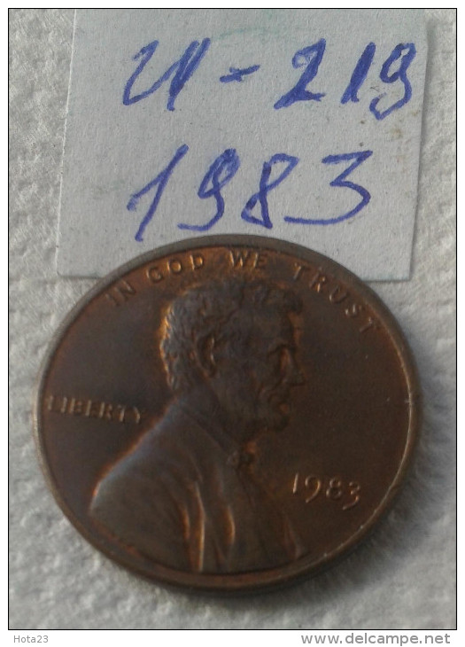 1 Cent - 1983 - USA - (Lot U 219) - 1959-…: Lincoln, Memorial Reverse