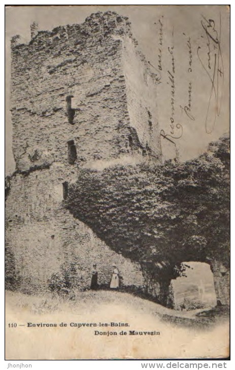 France - Carte Postale Precurseur Circule En 1904 - Environs De Capvern Les Bains - Donjon De Mauvezin - 2/scans - Autres & Non Classés