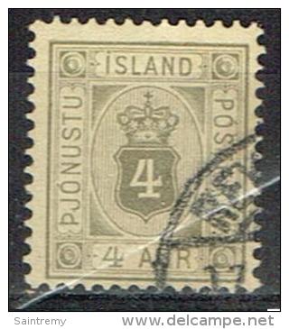 Islande Timbre De Service Yvert  N° 4 - Used Stamps