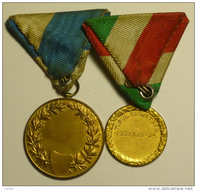 Hongrie Hungary Ungarn Athletic Contest " Pistol & Rifle Shooter 1936 / 1937 "" Bronze Medal Médaille - Other & Unclassified