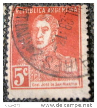 Argentina 1918 San Martin 5c - Used - Oblitérés