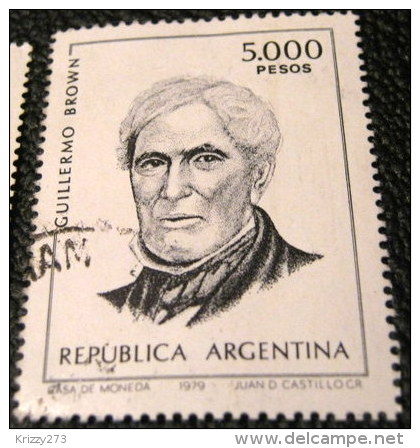 Argentina 1980 Admiral Guillermo Brown 5000p - Used - Used Stamps