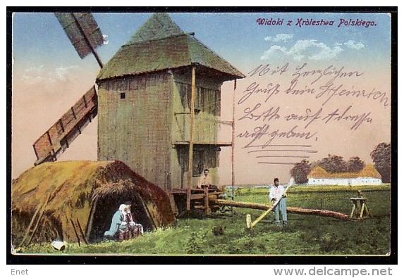 Polen Polska - Mühle Mill Molen - Feldpost - Windmühlen