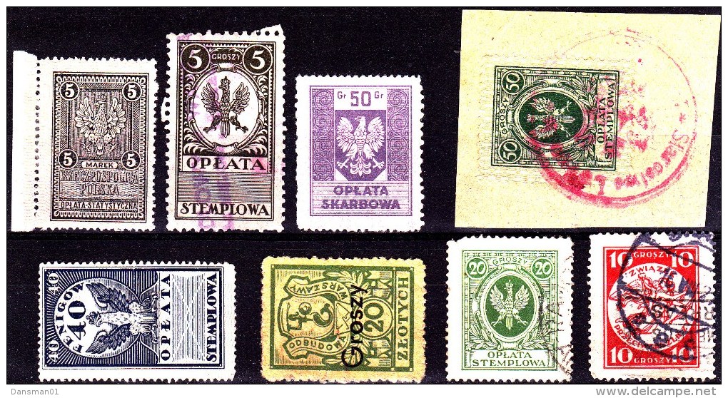 POLAND Fiscals Small Collection - Variétés & Curiosités