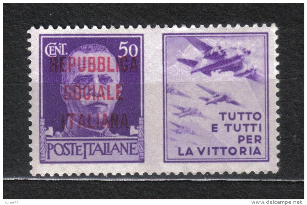 SS5487  - REPUBBLICA SOCIALE 1944 ,  50 Cent  Verde *  Mint - Propaganda Di Guerra