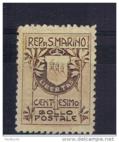 RB 1044 - San Marino 1907 -  1c  Mint Stamp SG 53a - Usati