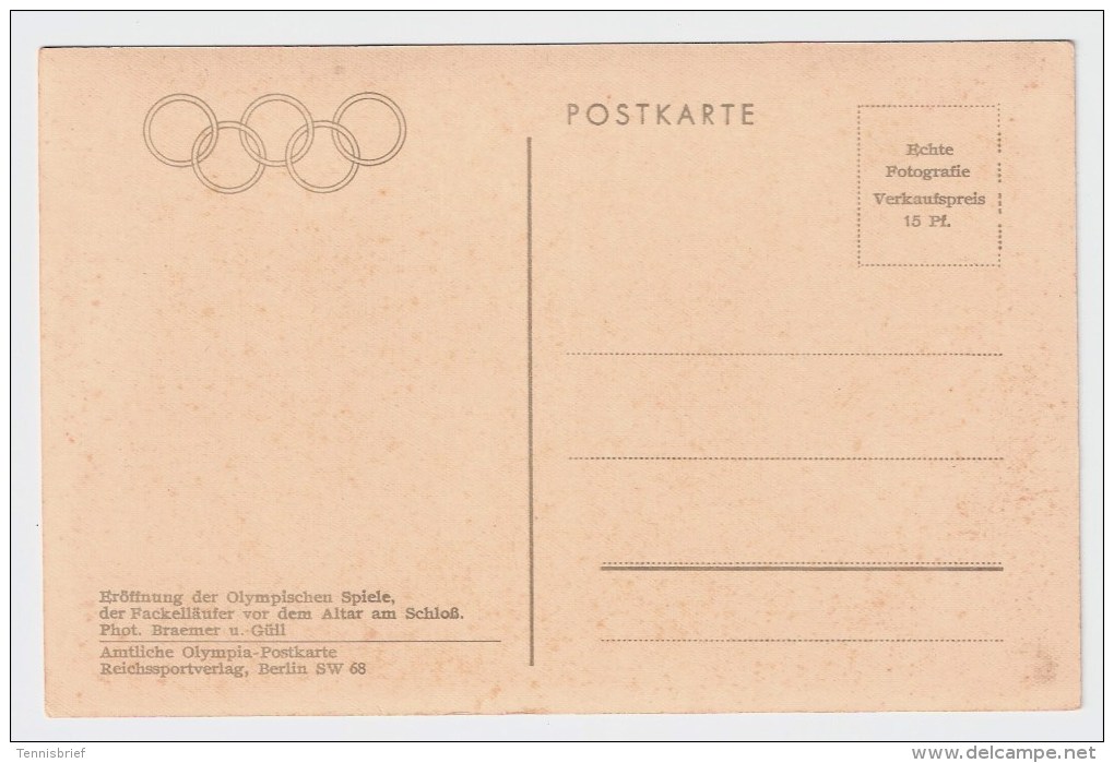 Olympiade 1936, Fackel-Läufer ,  # 1666 - Ete 1936: Berlin