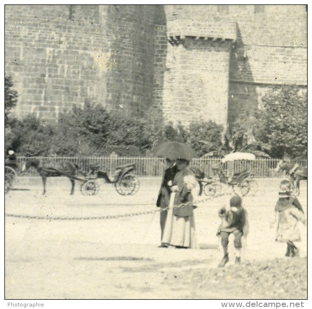 France Bretagne Remparts De Saint Malo Ancienne Stereo Photo Stereoscope 1900 - Fotos Estereoscópicas