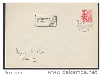 Switzerland 1949  Cover 1. Internationales Prof. Kriterium Rapperswil Ca Schweiz.Automobilbureau 29 V 49 (F3499) - Ciclismo