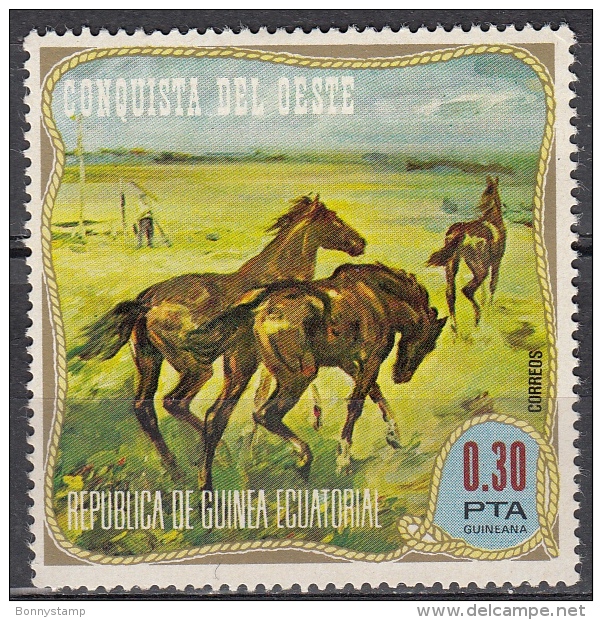 Guinea Equatoriale, 1974  - 0,30p Opening Of American West - MNH** - Cavalli