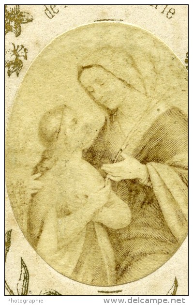 France Religion Image Pieuse Canivet Photo Albumine Sur Papier 4 Volets Bonamy 1880 - Images Religieuses