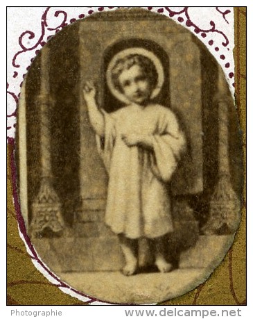 France Jesus Religion Image Pieuse Canivet Photo Albumine Sur Papier 1880 - Images Religieuses