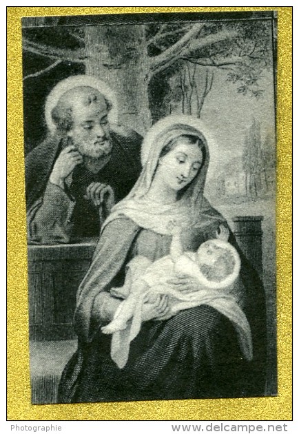 France Religion Image Pieuse Canivet Gravure Miniature Collee Sur Papier Boumard 1880 - Devotion Images