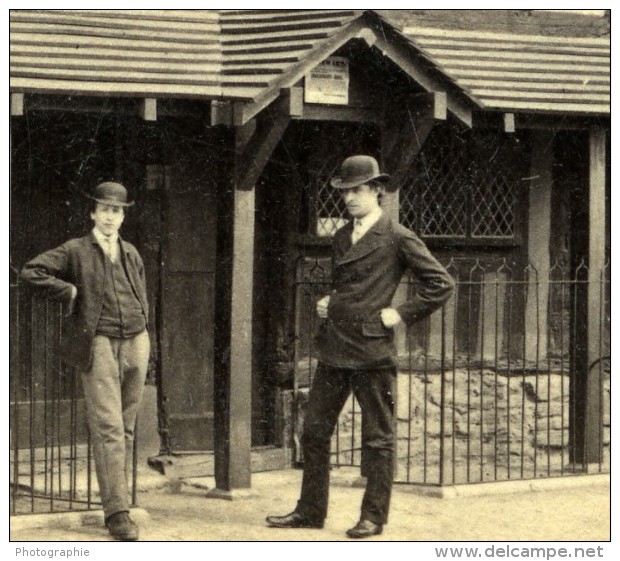 Royaume Uni Warwickshire Stratford On Avon Maison De Shakspeare Ancienne Photo Stereo Bedford 1865 - Stereoscopic