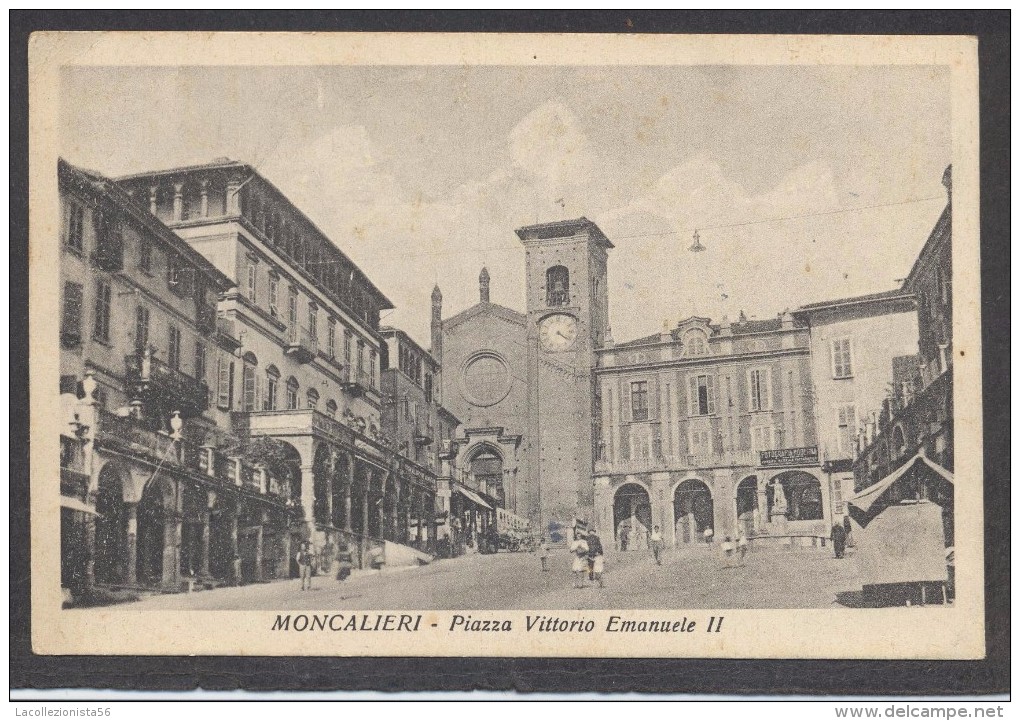 6778-MONCALIERI(TORINO)-PIAZZA VITTORIO EMANUELE II°-ANIMATA-1947-FP - Moncalieri