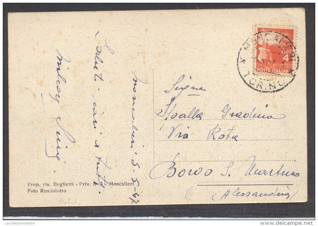 6778-MONCALIERI(TORINO)-PIAZZA VITTORIO EMANUELE II°-ANIMATA-1947-FP - Moncalieri