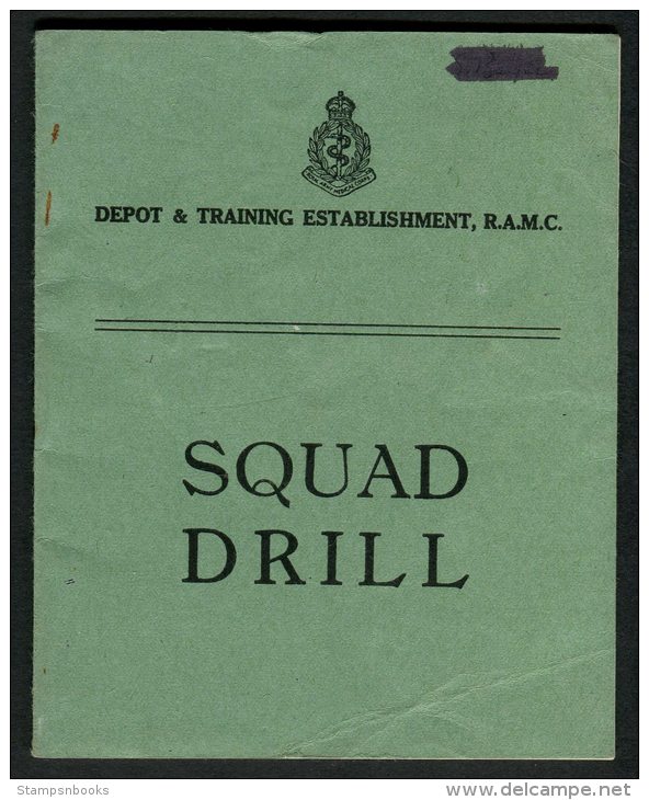 WW2 Depot &amp; Training Establishment R.A.M.C. Squad Drill Booklet - Ejército Británico