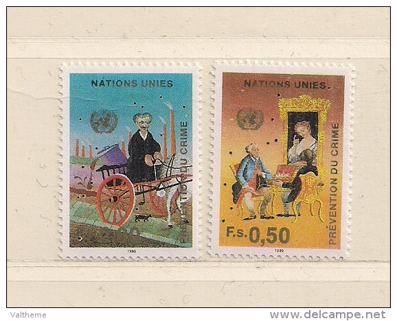 N.U.  GENEVE  ( NUGE - 127 ) 1990   N° YVERT ET TELLIER  N° 194/195    N** - Neufs