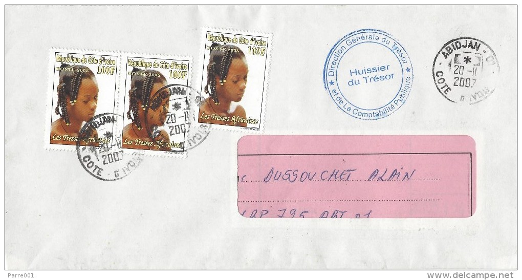 Cote D´Ivoire Ivory Coast 2007 Abidjan 01 Hairdress Coiffure 100f Domestic Cover - Ivoorkust (1960-...)