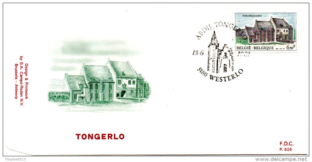 BELGIQUE. N°2013 Sur Enveloppe 1er Jour De 1981. Abbaye De Tongerlo. - Abbayes & Monastères
