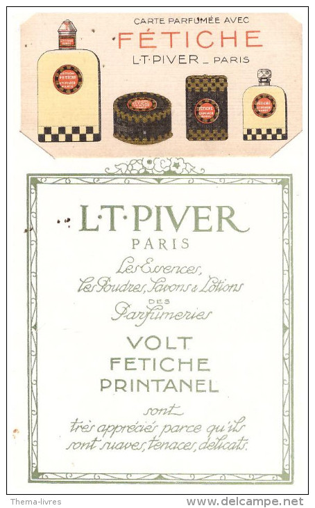 Carte Parfumée Fétiche De Piver, Avec Son Support Porte-carte (PPP009) - Antiquariat (bis 1960)