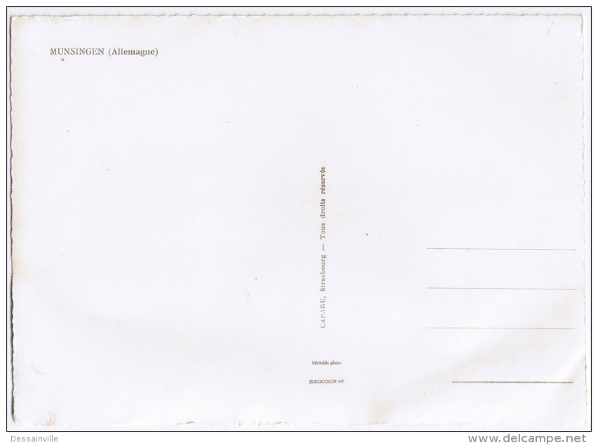 CARTE GEANTE CAMP DE MUNSINGEN 4 VUES  20.5 X 15    SCAN VERSO - Münsingen