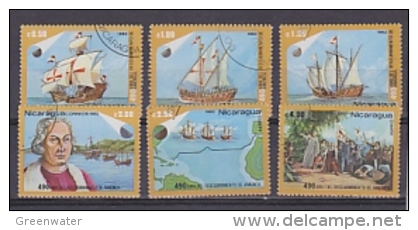 Nicaragua 1982 Discovery Of America/Ships 6v Used (22203) - Nicaragua