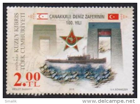 Turkish NORTHERN CYPRUS 2015 - Centenary Of The Naval Victory In Canakkale, MNH - Unused Stamps