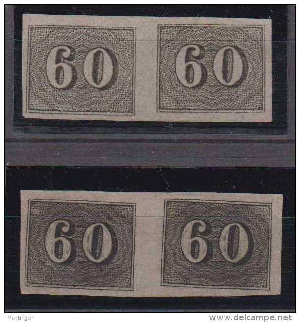 Brazil Brasil 2x Mi# 14 (*) Mint Pair 60R Verticais 2 Shades - Nuovi