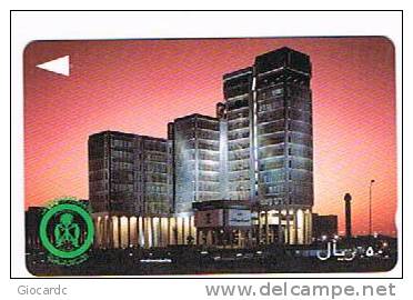 ARABIA SAUDITA (SAUDI ARABIA)  - SAUDI TELECOM (GPT)  -  1993 PTT BUILDING BY NIGHT (CODE SAUDE)    - USED -   RIF. 257 - Saudi-Arabien