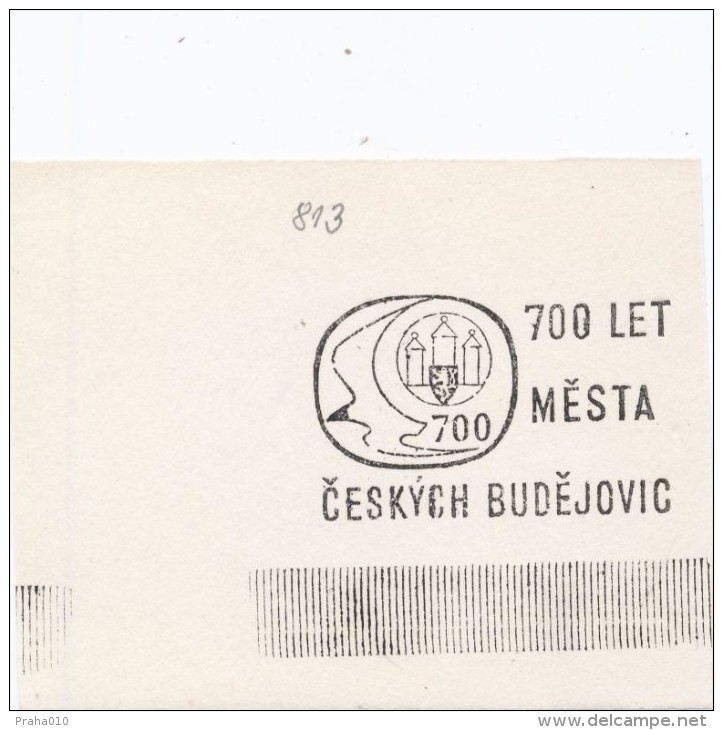 J2120 - Czechoslovakia (1945-79) Control Imprint Stamp Machine (R!): 700 Years Of City Ceske Budejovice - Essais & Réimpressions