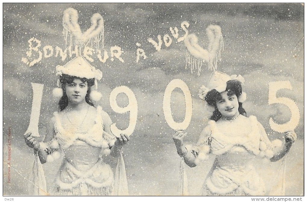 1905 - Bonheur à Vous - Phototypie A. Bergeret - New Year