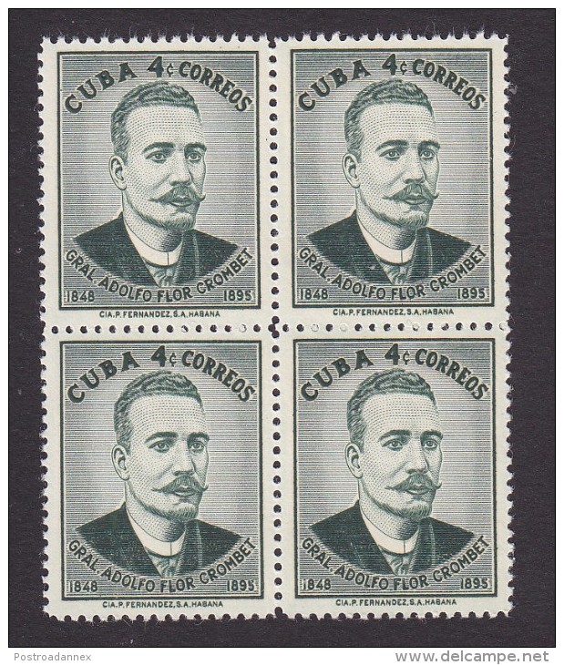 Cuba, Scott #614, Mint Never Hinged,  Gen Adolfo Flor Crombet, Issued 1959 - Unused Stamps