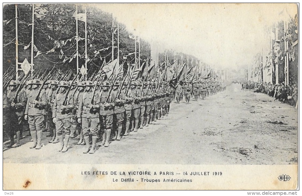 Les Fêtes De La Victoire à Paris - 14 Juillet 1919 - Troupes Américaines (Général Pershing) - Lot De 5 Cartes Non Circul - Autres & Non Classés