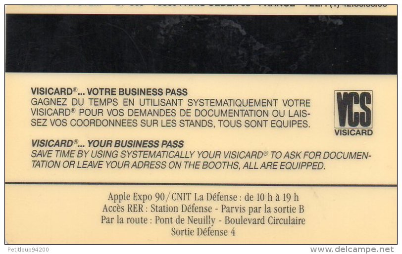 CARTE D'ENTREE SALON  APPLEXPO Cnit-Paris-La Défense SEPTEMBRE1990 - Tickets - Entradas